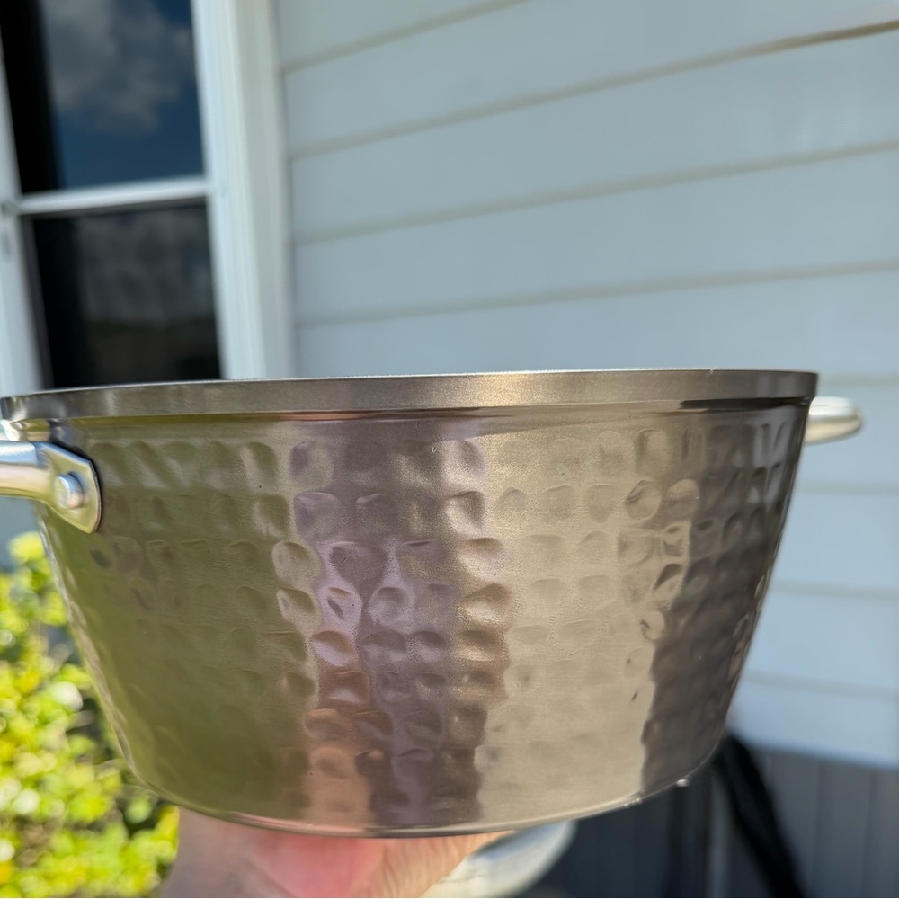 Basil & Kraft Home/Kitchen Hammered Nonstick Saucepan with Glass Lid - Brown - Picture 11 of 16
